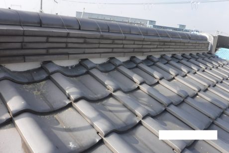 漆喰　詰め直し　大屋根